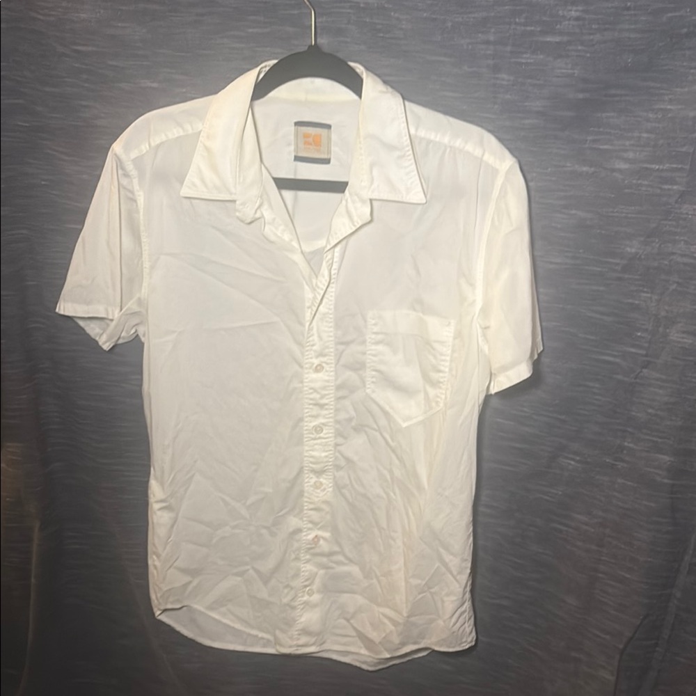 Hugo Boss White Casual Button Down Shirt